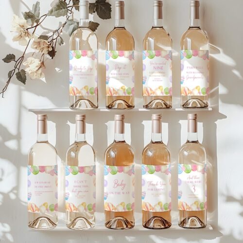 Editable Candyland Wine Champagne Bottle Labels, Baby Pregnancy announcement Wine Label, Pregnancy Reveal #CC6CANDY